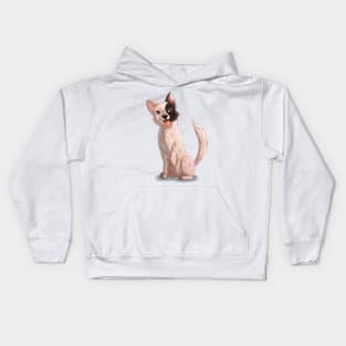 White Border Collie Dog Portrait Kids Hoodie